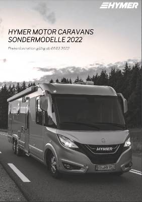 Preisliste Hymer Motorcaravans Sondermodelle 2022